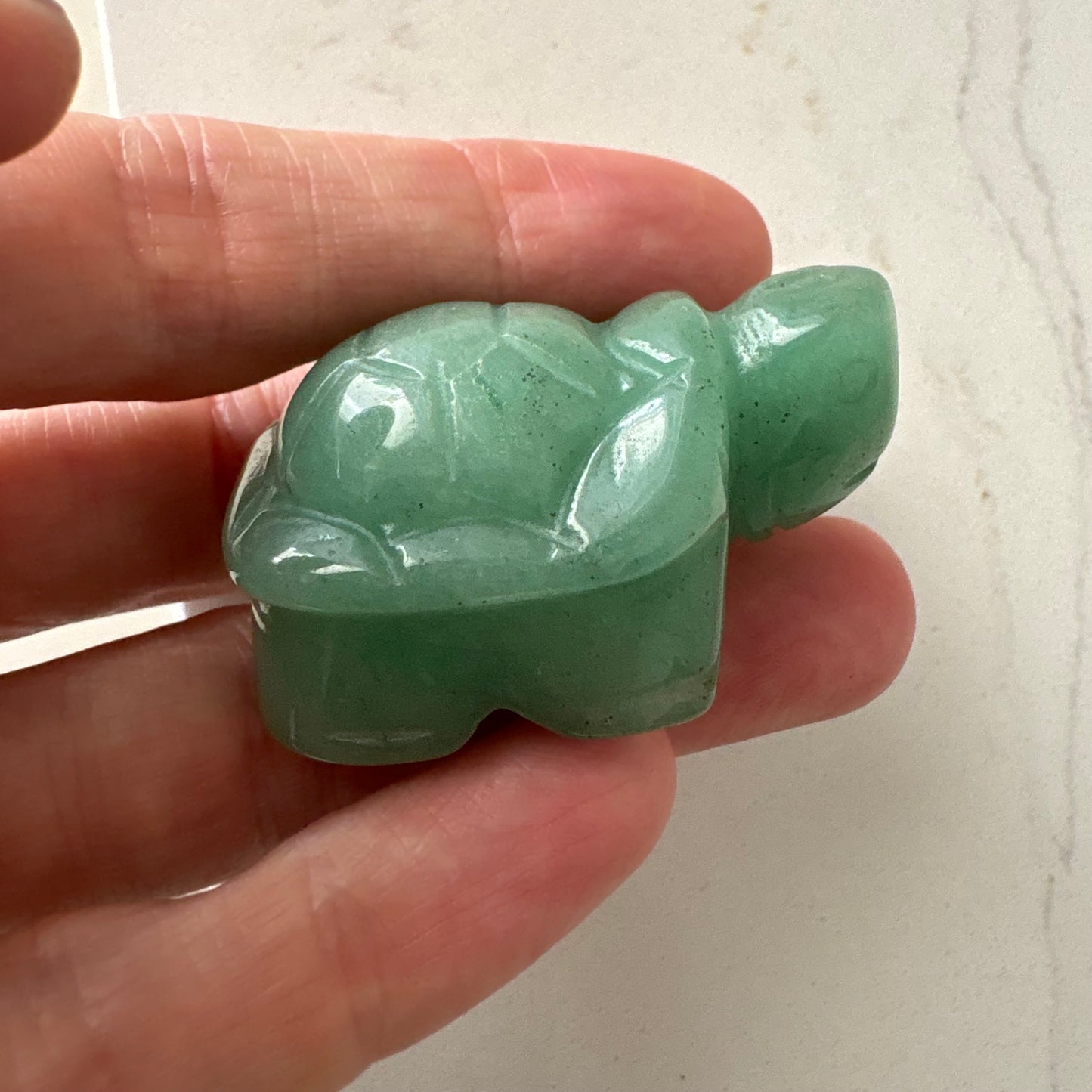 Tortuga de aventurina verde