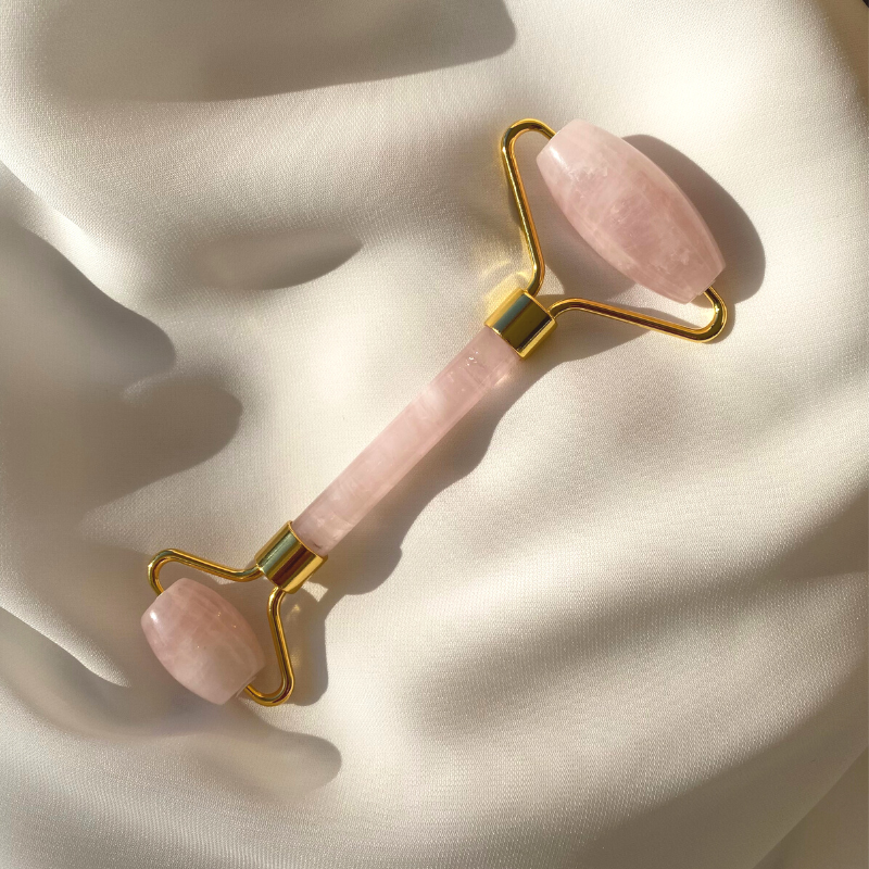 Natural rose quartz massager