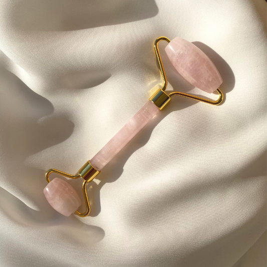 Natural rose quartz massager