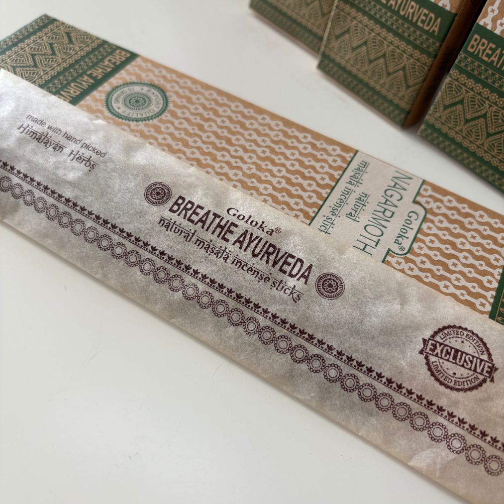 Pack de inciensos orgánicos Goloka Ayurveda Nagarmotha (3 cajas)