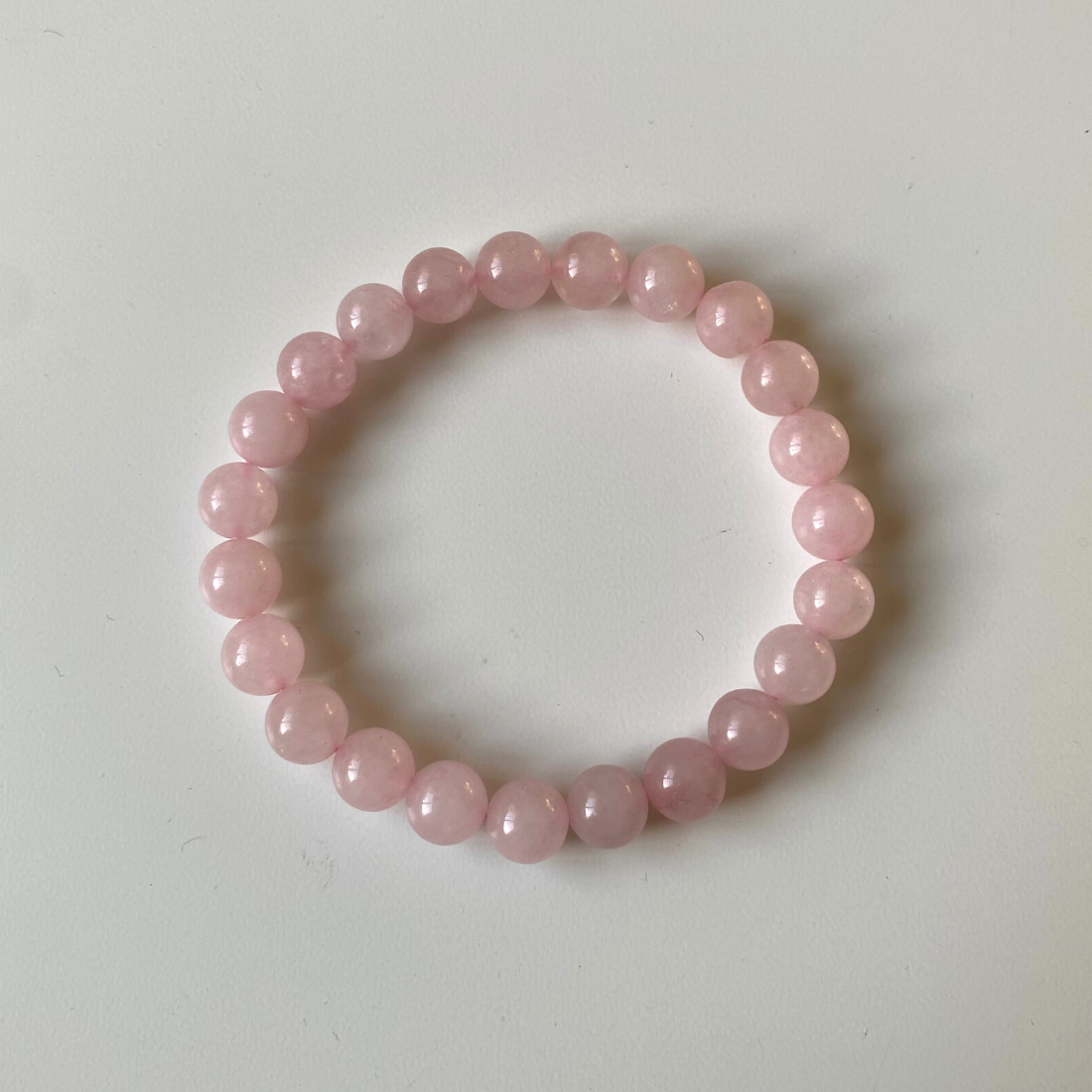 Pulsera de cuarzo rosa