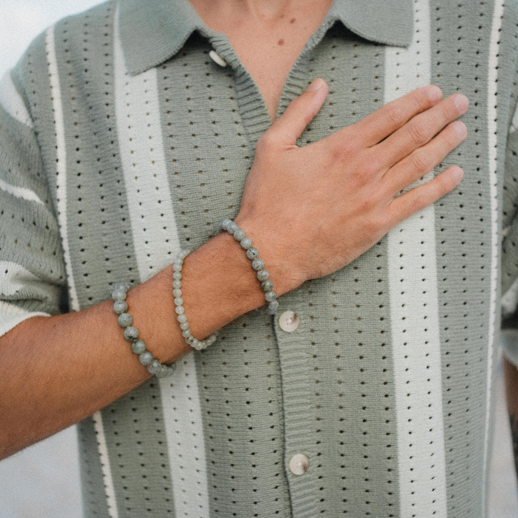 Natural labradorite bracelet