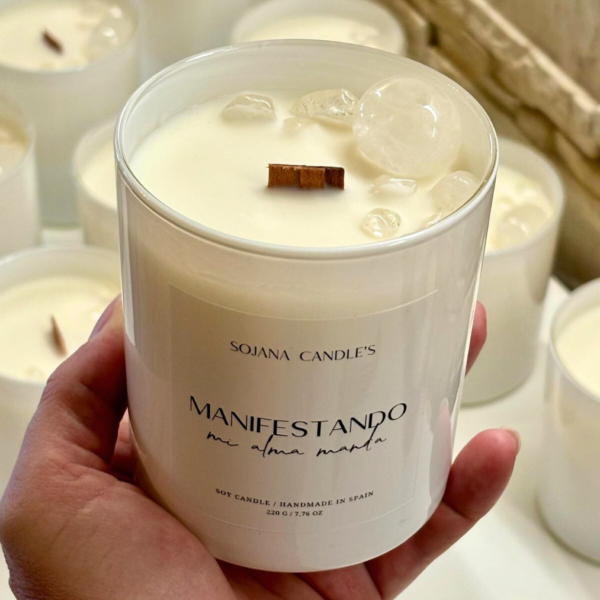 Vela com Cristais Manifestantes