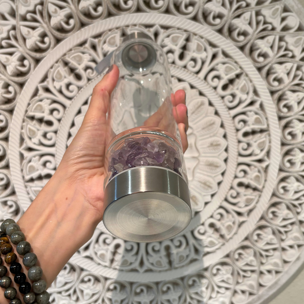 Amethyst Crystal Water Bottle