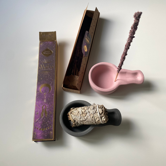 Coloured incense burners