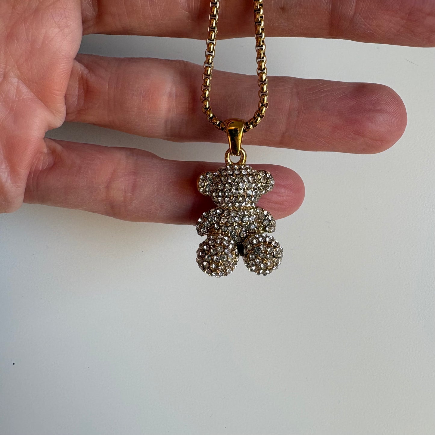 Collar oso bañado en oro
