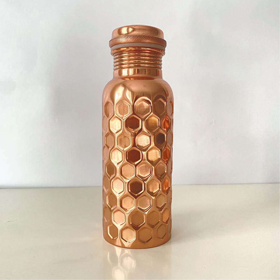 Hammered copper bottle