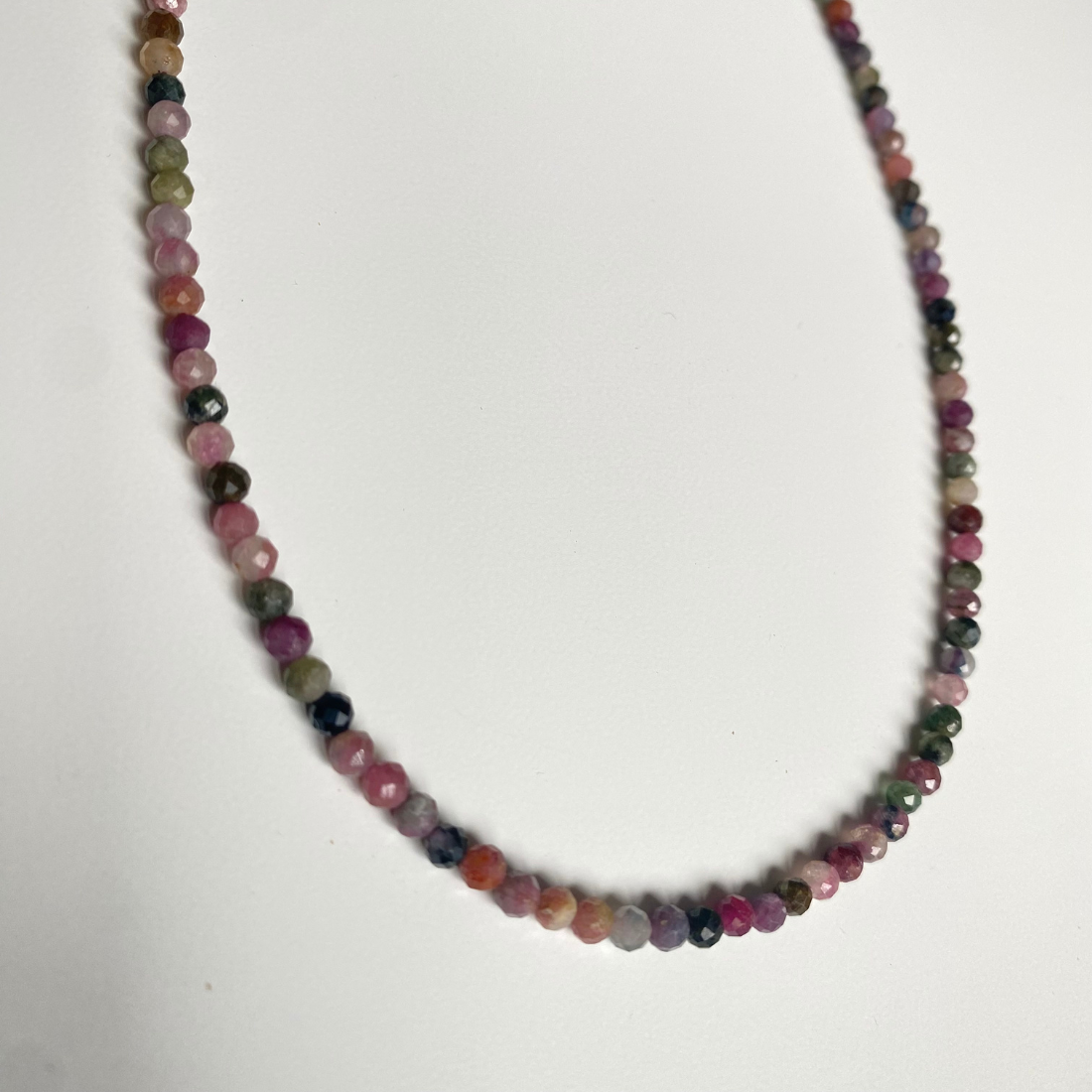 Multicolor tourmaline necklace