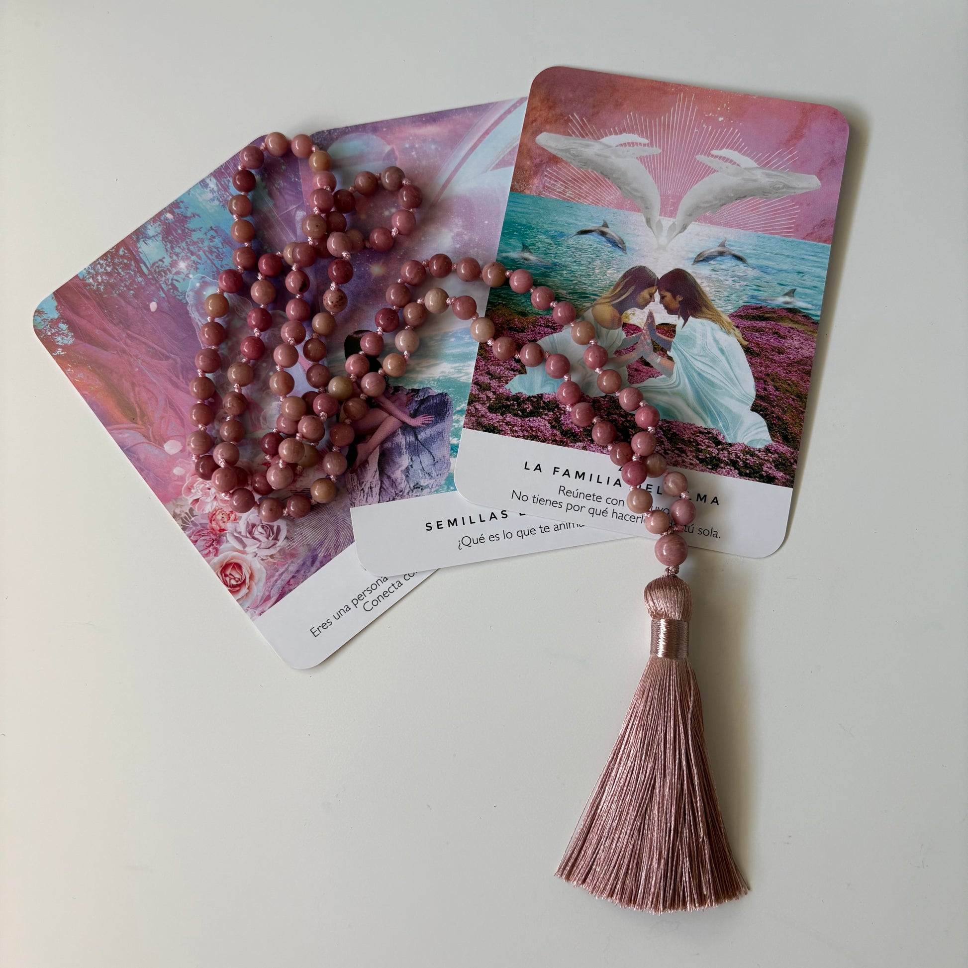 Collar Japa mala de rodocrosita KANUI