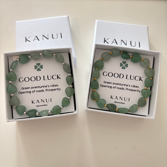 Pulsera Good Luck de aventurina verde