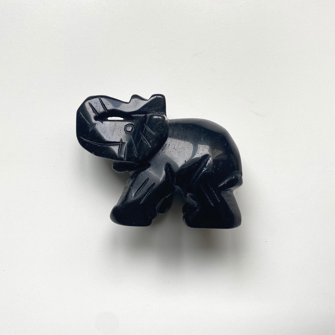 Obsidian elephant of protection