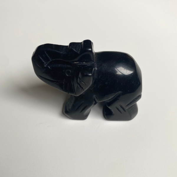 Obsidian elephant of protection