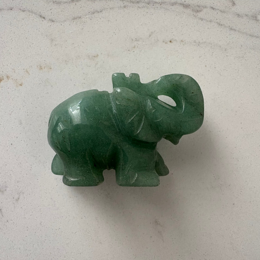 Elefante aventurina verde natural