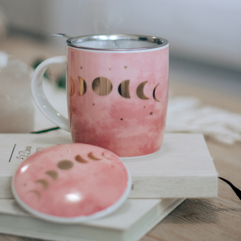 Pink moon mug