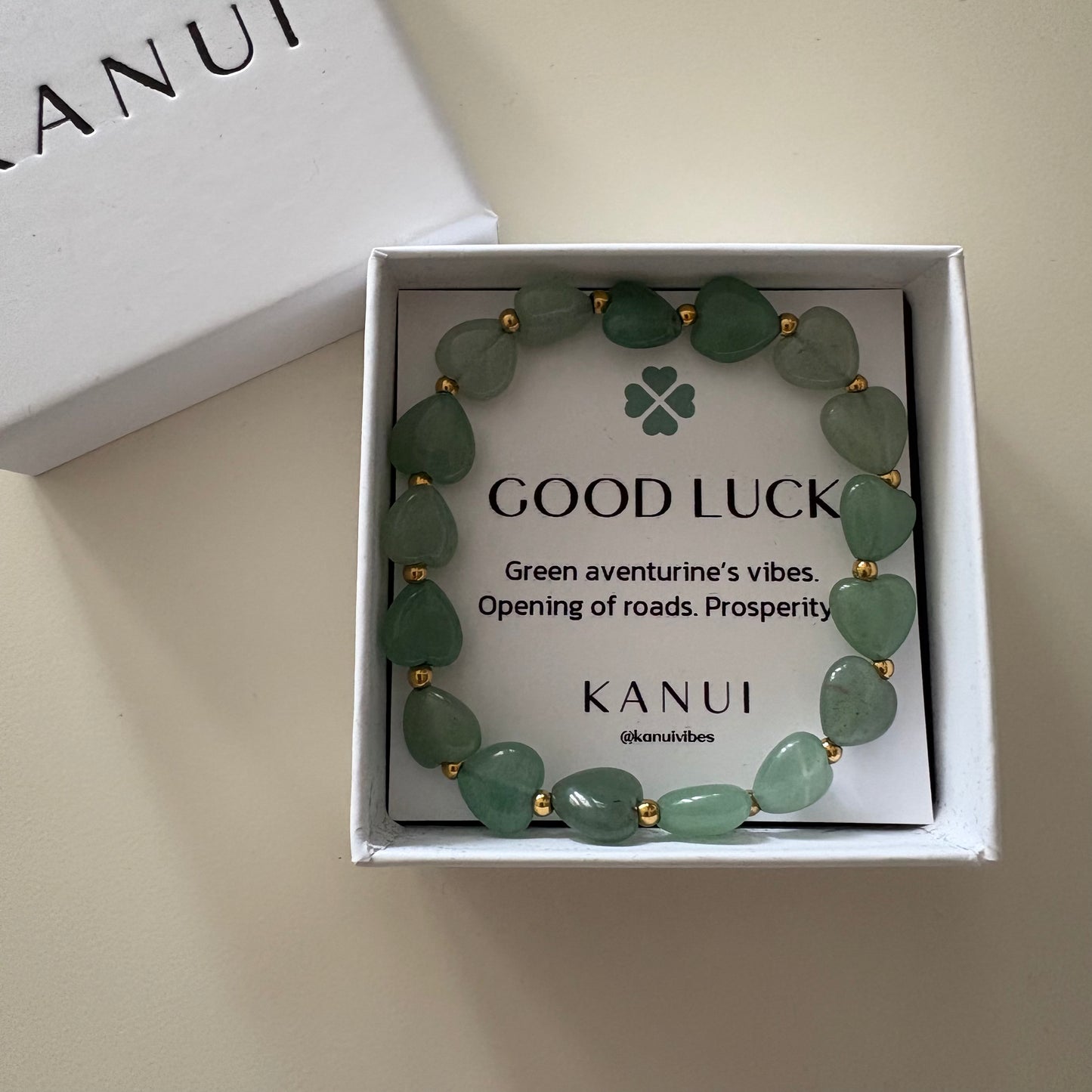 Pulsera Good Luck de aventurina verde