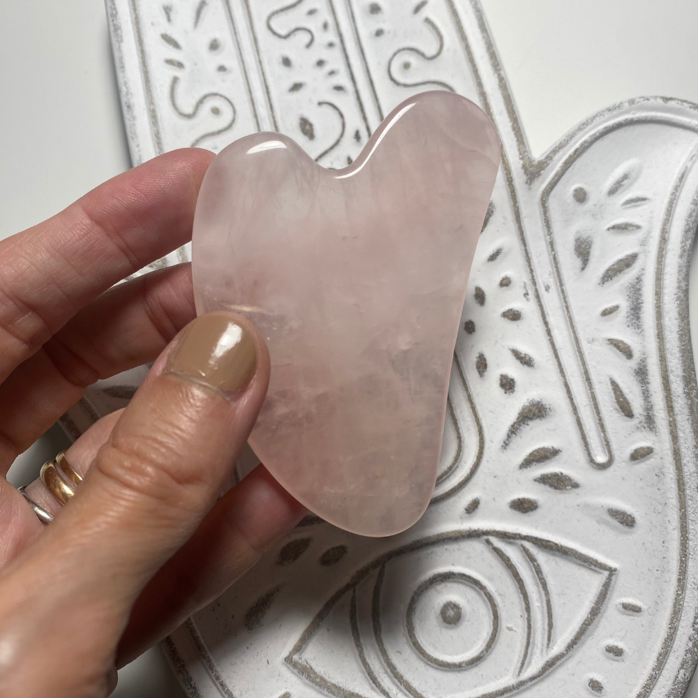 Quartzo Rosa Gua Sha