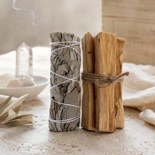 Kit de palo santo y salvia blanca para limpieza energética