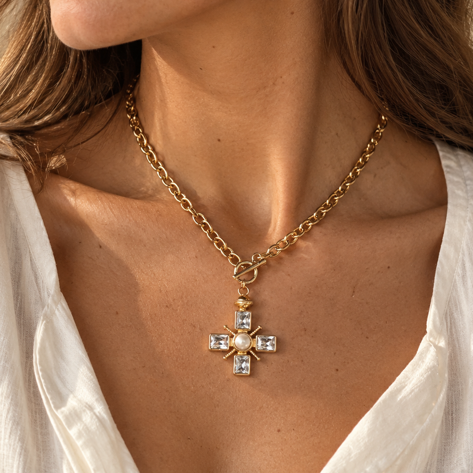 Collar Celestial - Gargantilla con cruz