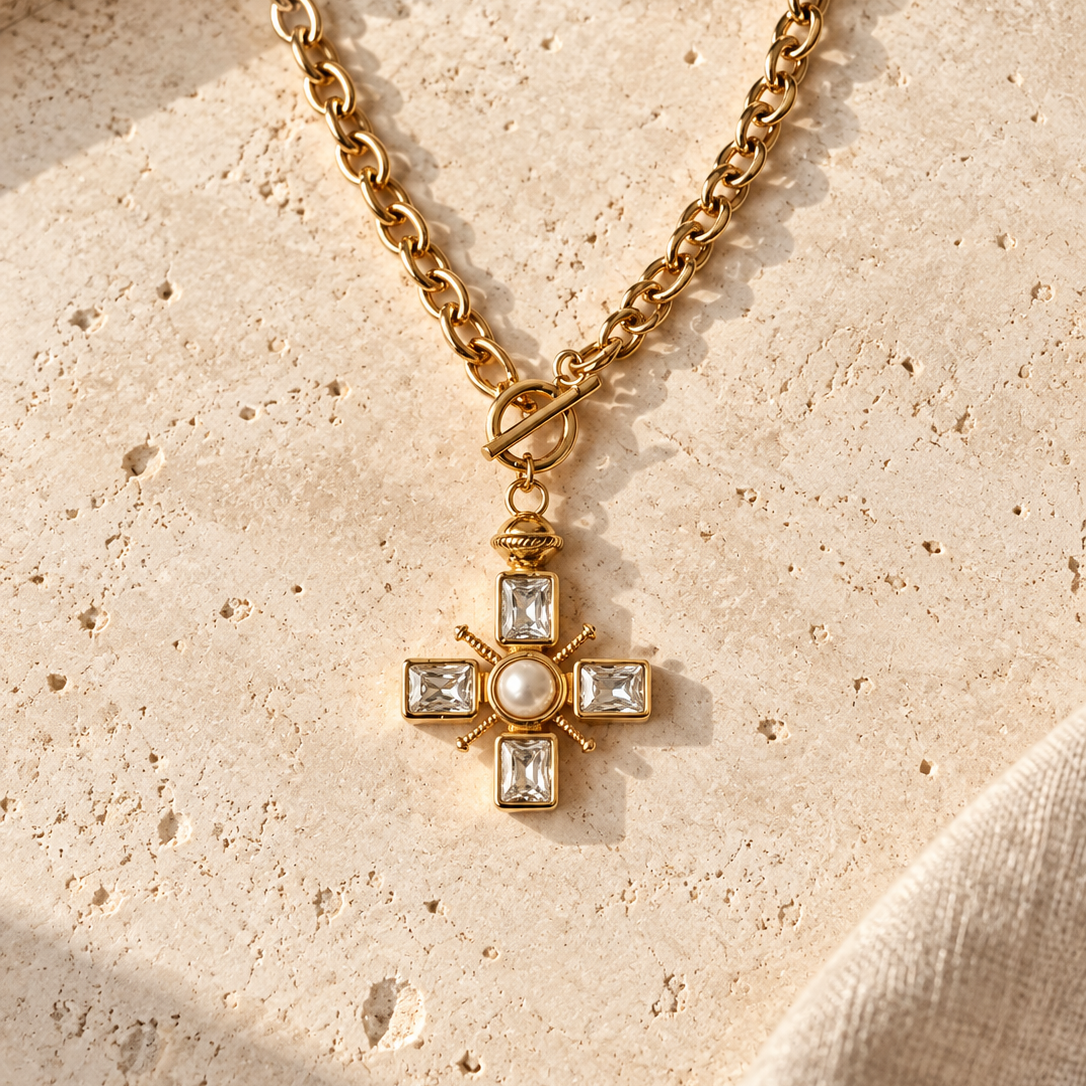 Collar Celestial - Gargantilla con cruz
