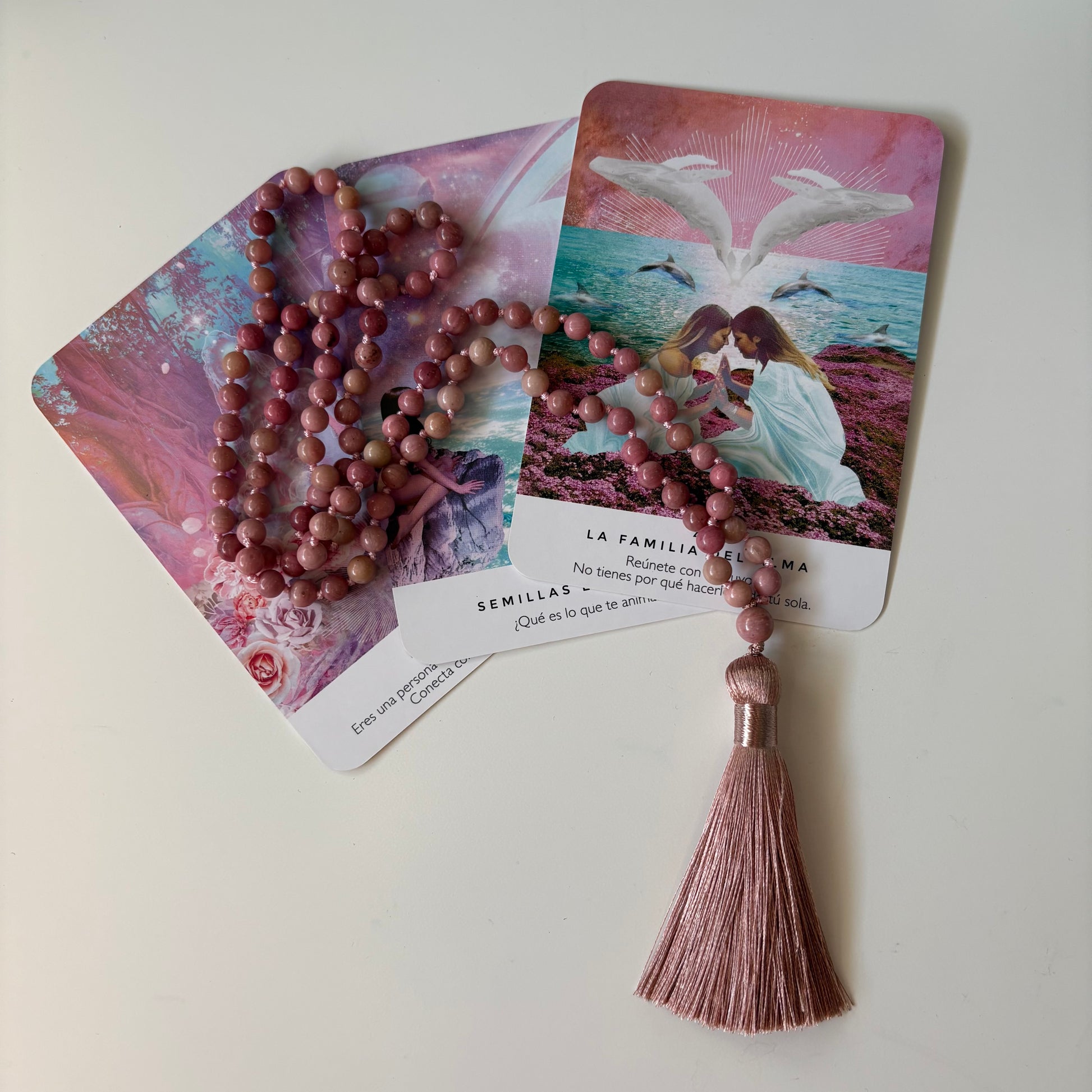 Japa mala de rodocrosita