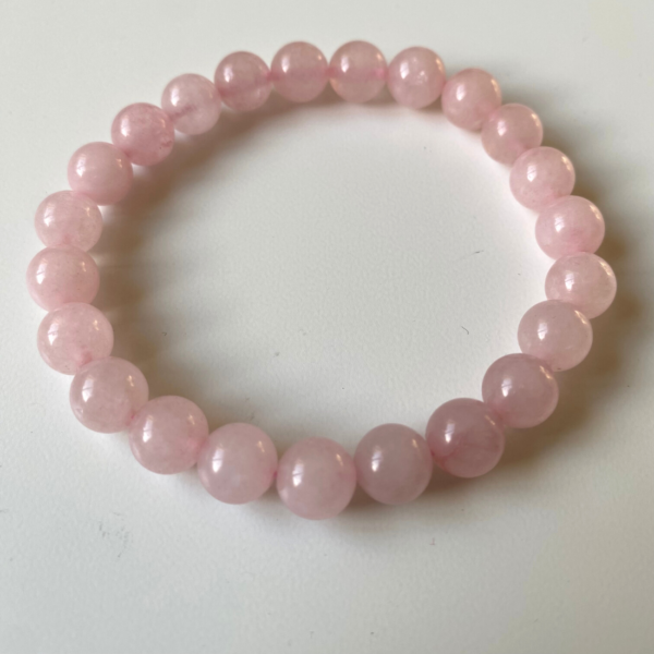 Pulseira de quartzo rosa