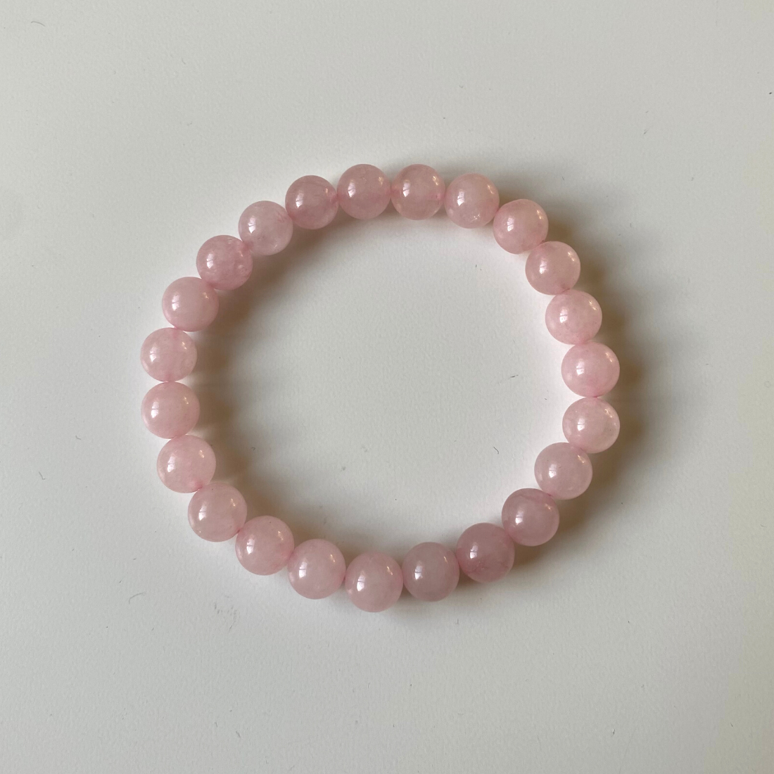 Pulseira de quartzo rosa