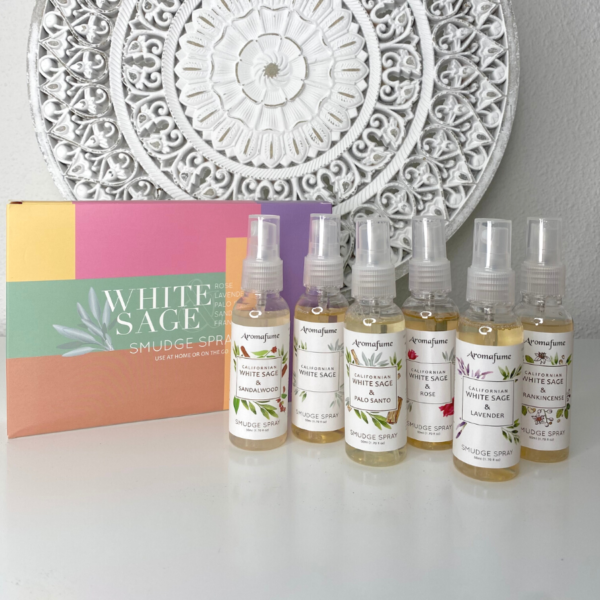 Conjunto de 6 sprays Aromafume de sálvia branca natural