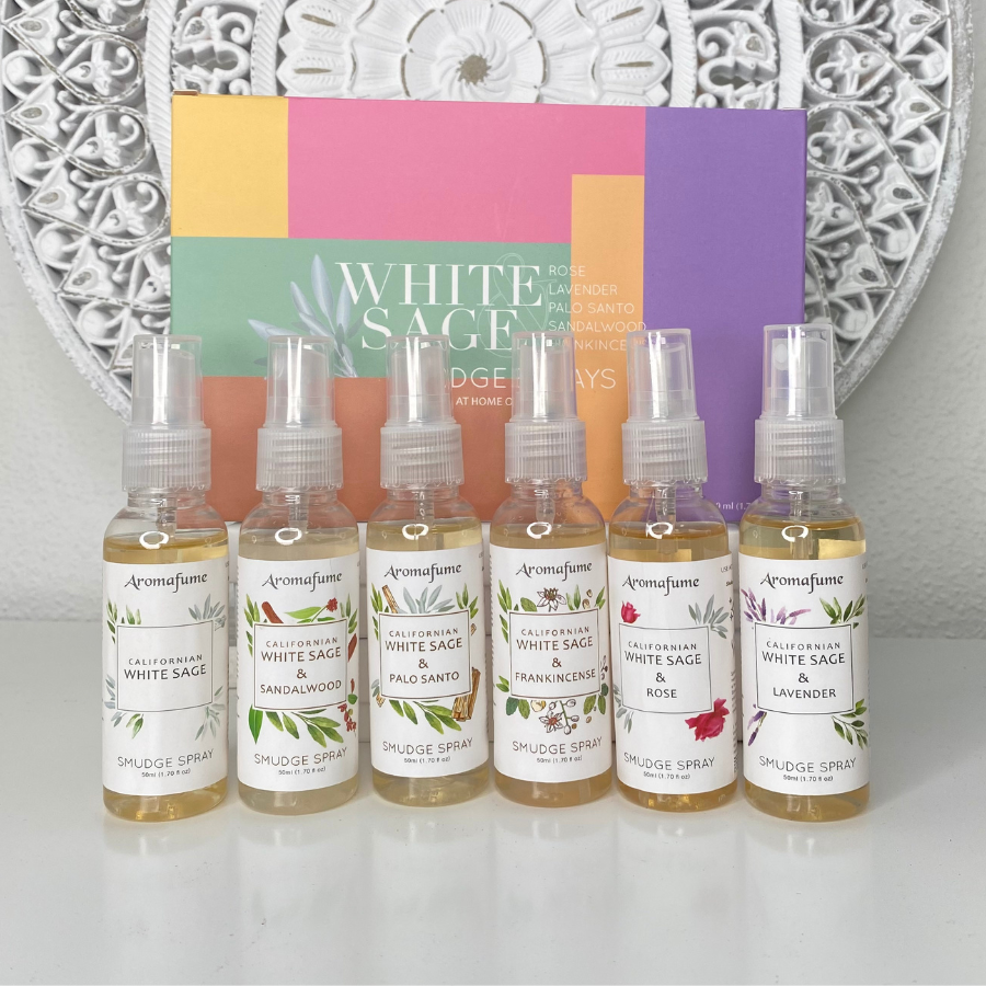 Conjunto de 6 sprays Aromafume de sálvia branca natural