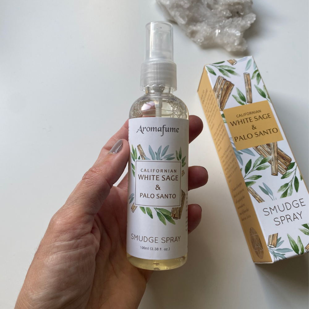 Spray de limpieza energética de Salvia Blanca y Palo Santo