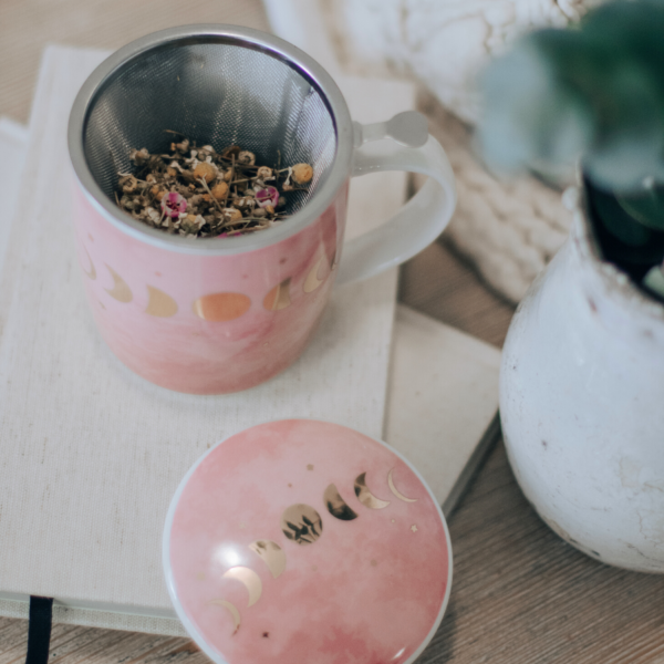 Pink moon mug