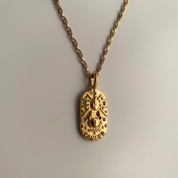 18k gold plated zodiac necklace