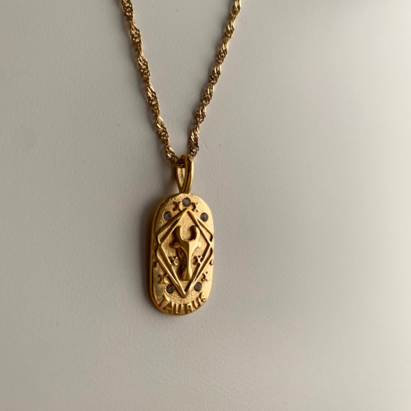 18k gold plated zodiac necklace