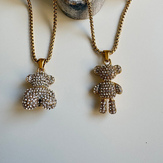 collar oso banado en oro KANUI