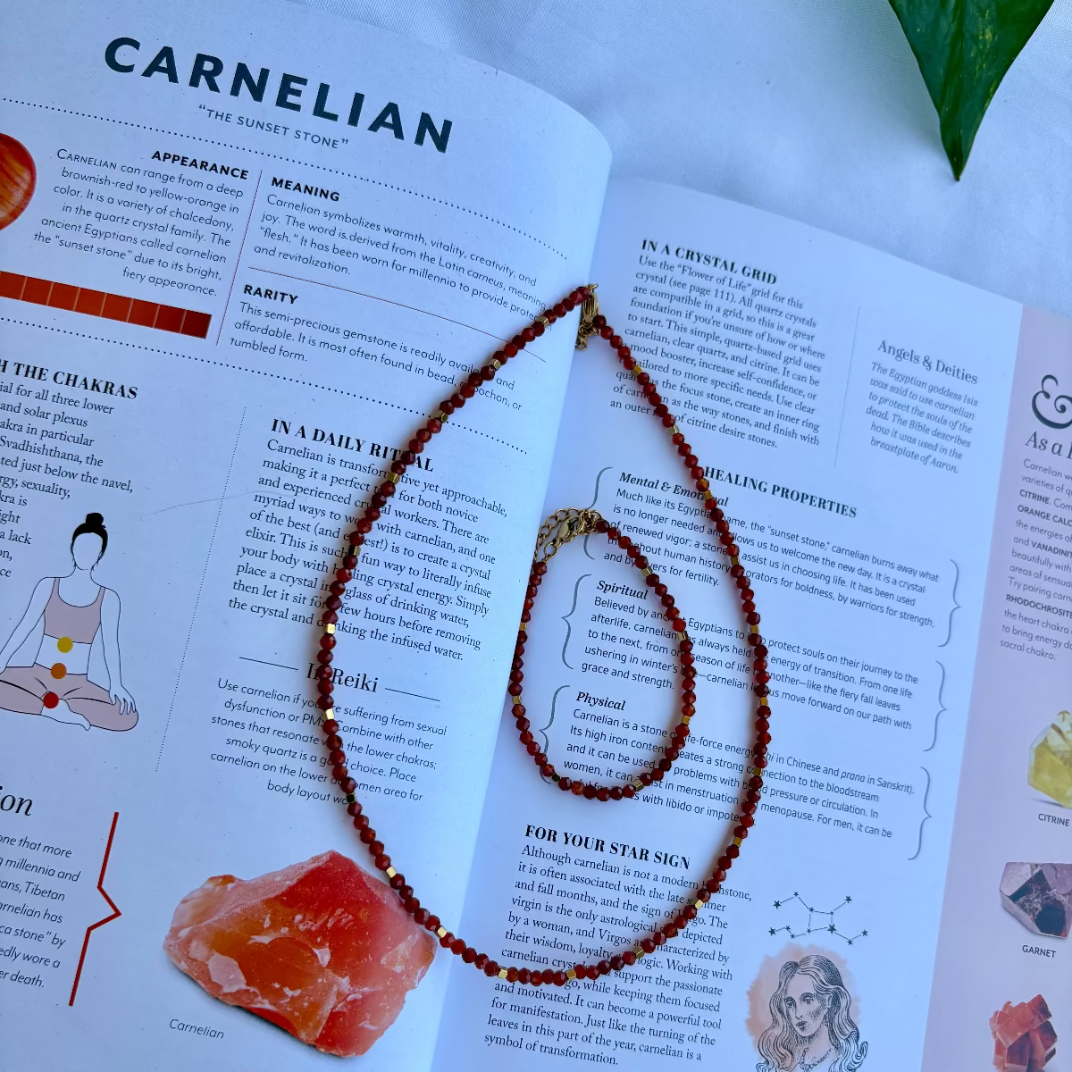 cornalina pulsera y collar KANUI