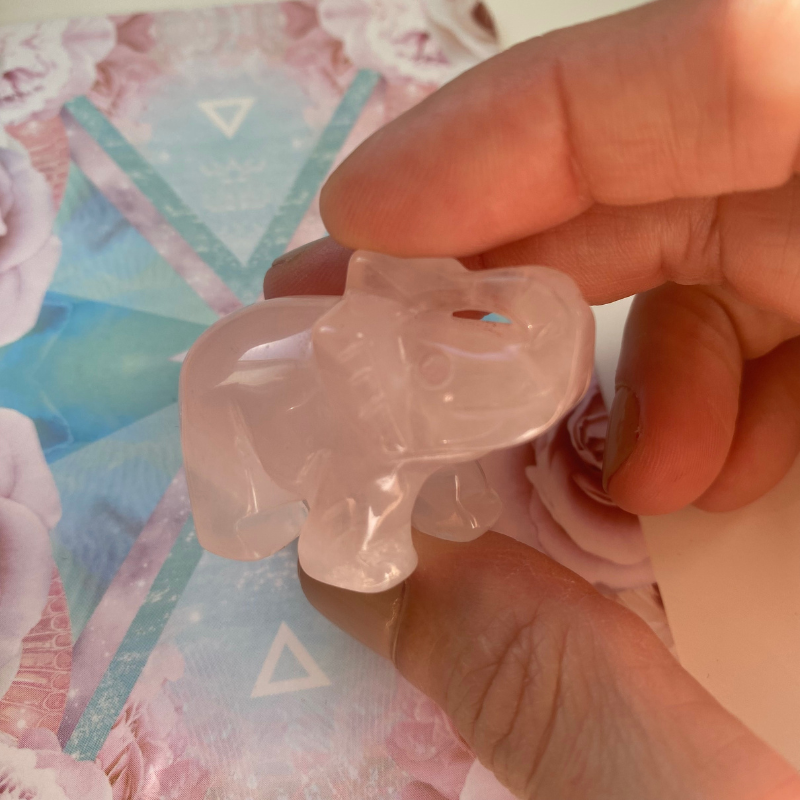 Rose Quartz Elephant