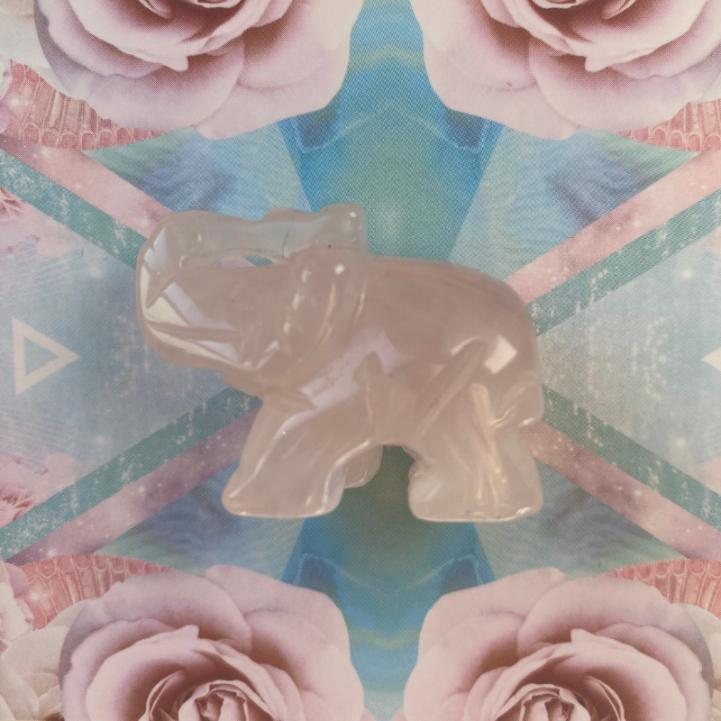 Rose Quartz Elephant