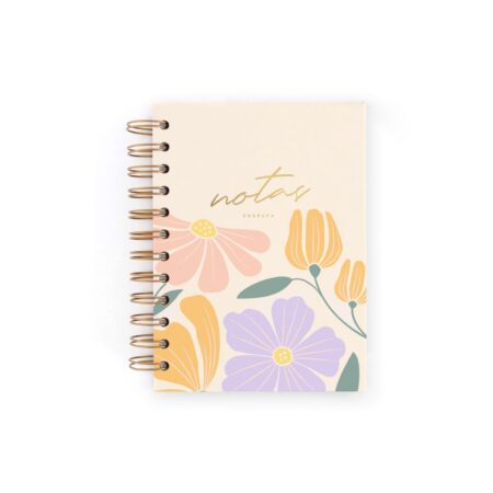 Cuaderno Mini Flores anotador clase charuca ideal para regalar